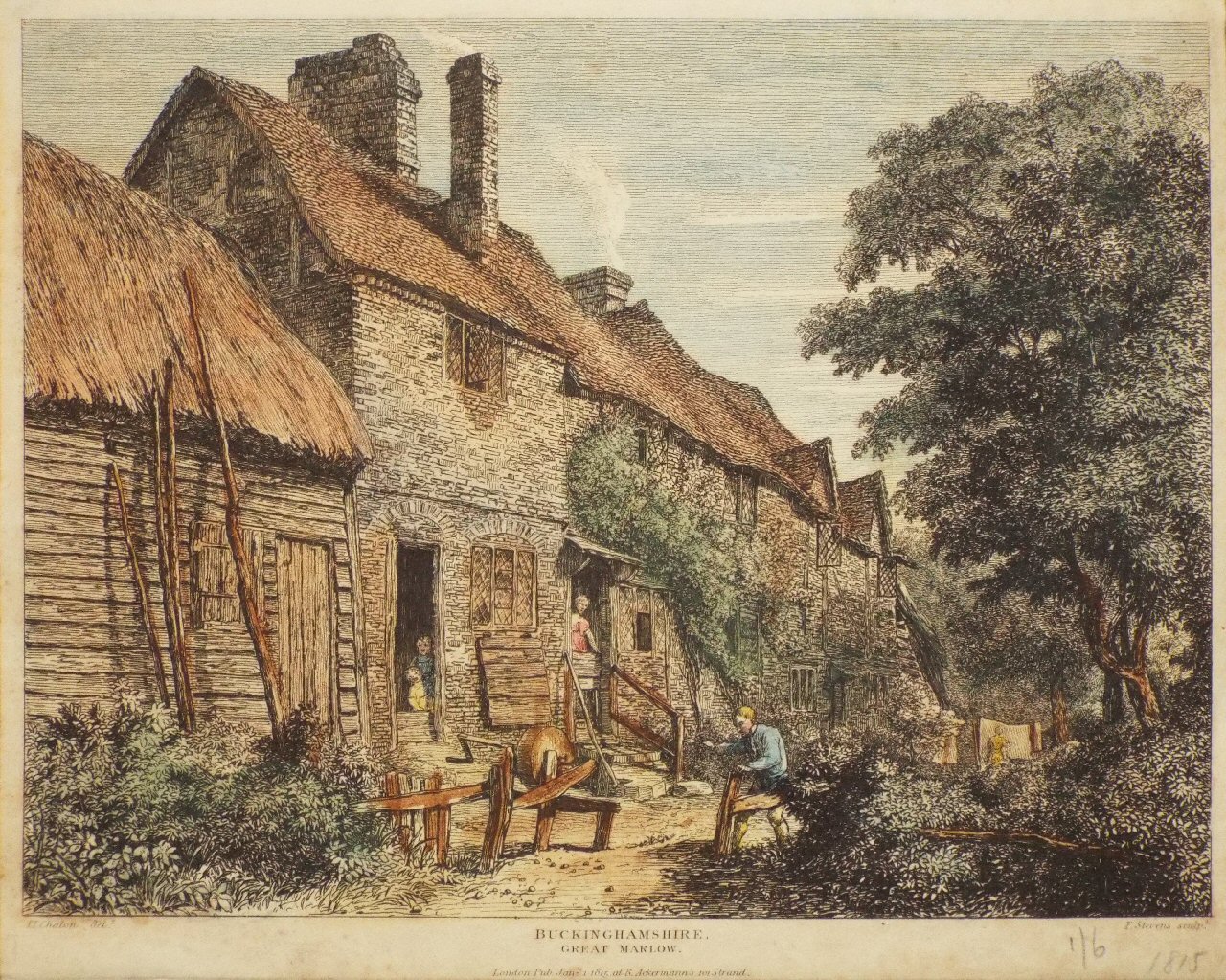 Etching - Buckinghamshire. Great Marlow. - Stevens